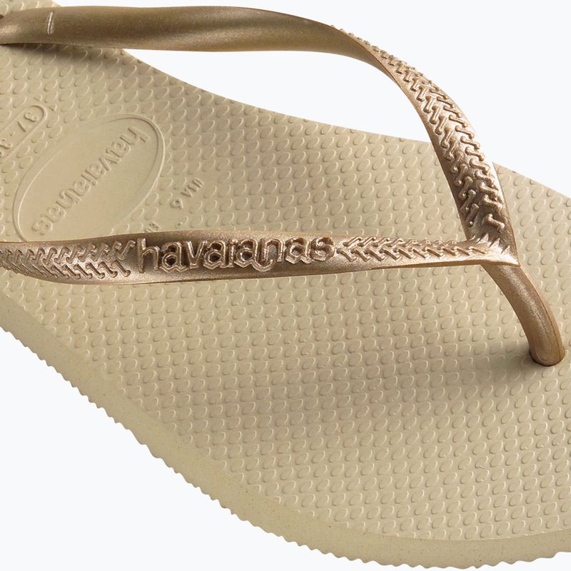 Infradito da donna Havaianas Slim sand grey / light golden 12