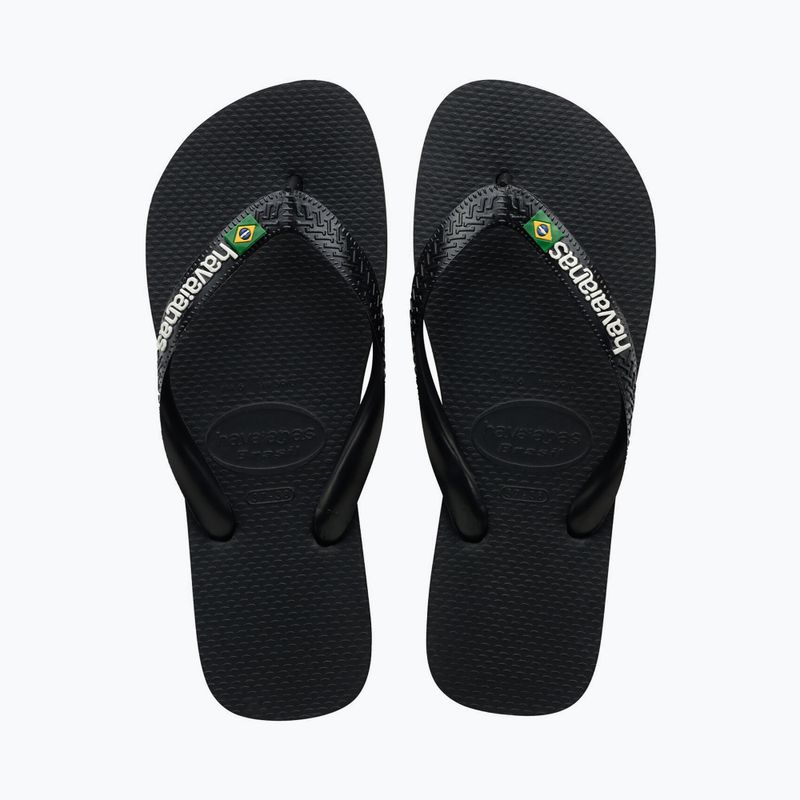 Infradito Havaianas Brasil Logo nero/nero 10