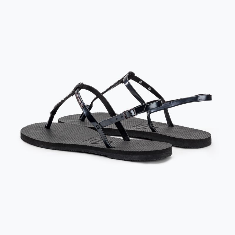 Sandali Havaianas You Riviera da donna in cristallo nero 3