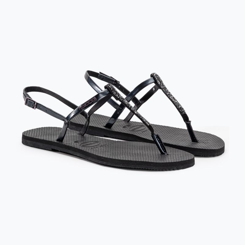 Sandali Havaianas You Riviera da donna in cristallo nero 4