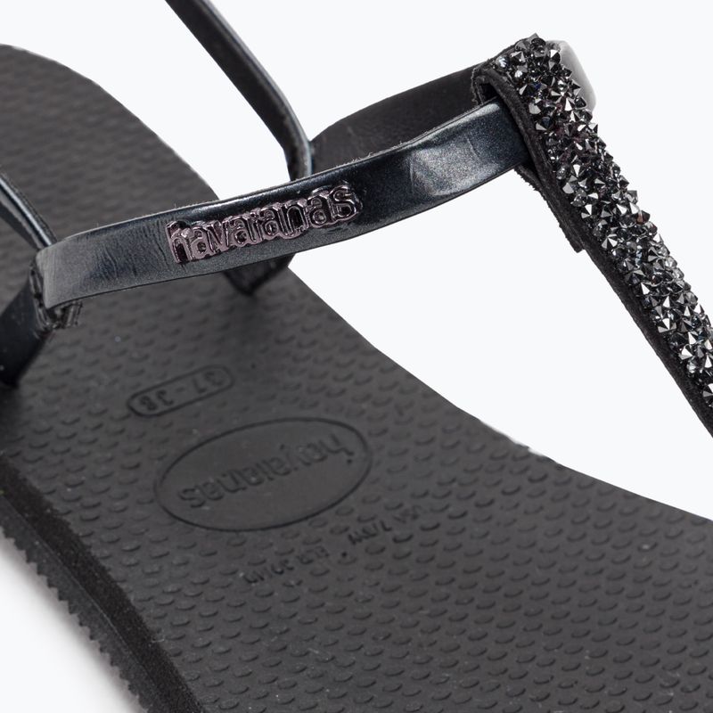 Sandali Havaianas You Riviera da donna in cristallo nero 7