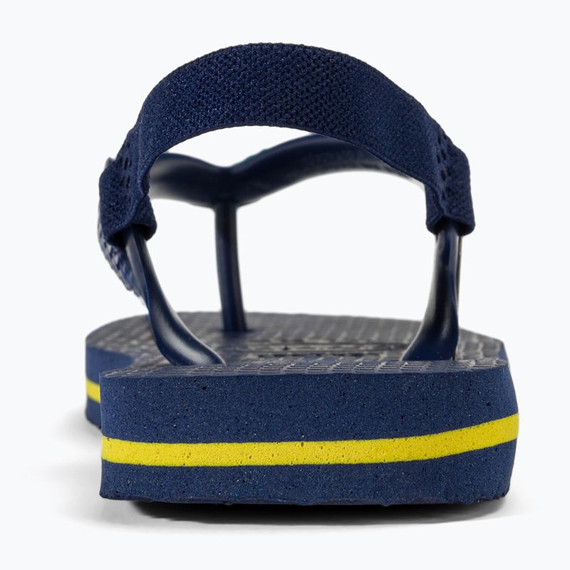 Sandali Havaianas Baby Brasil Logo II blu navy / giallo agrumi per bambini 7