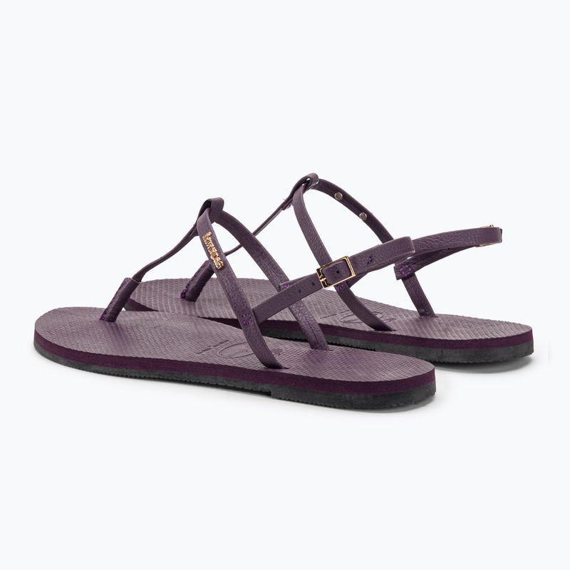 Sandali Havaianas You Riviera donna viola/nero/oro 3