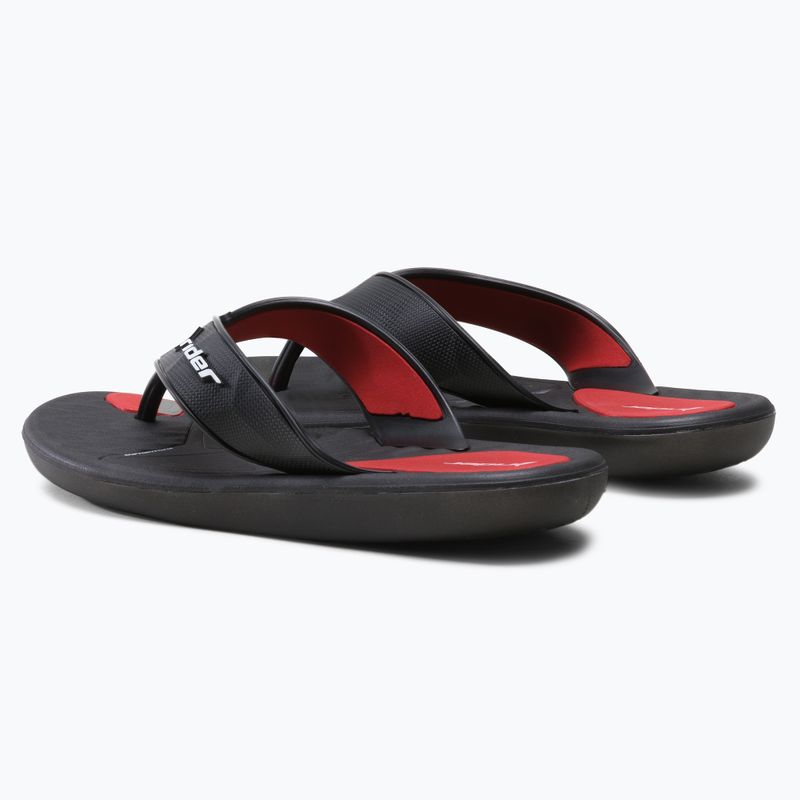 Infradito da uomo RIDER R Line Plus II nero/rosso 3