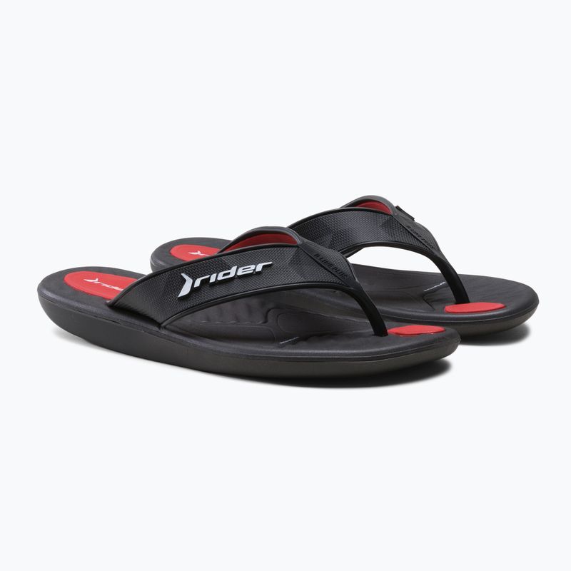 Infradito da uomo RIDER R Line Plus II nero/rosso 4