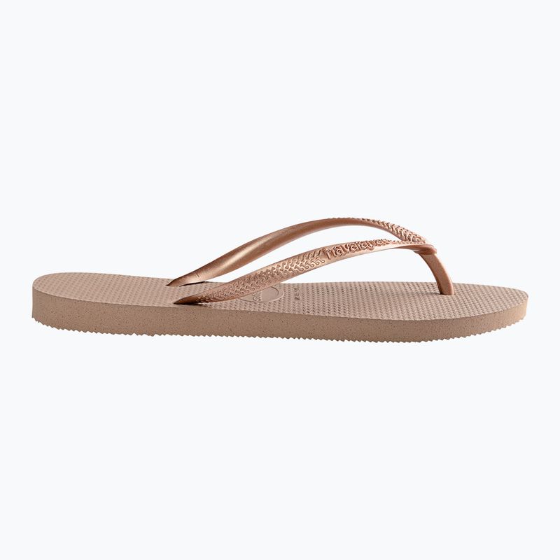 Infradito Havaianas Slim da donna oro rosa 2