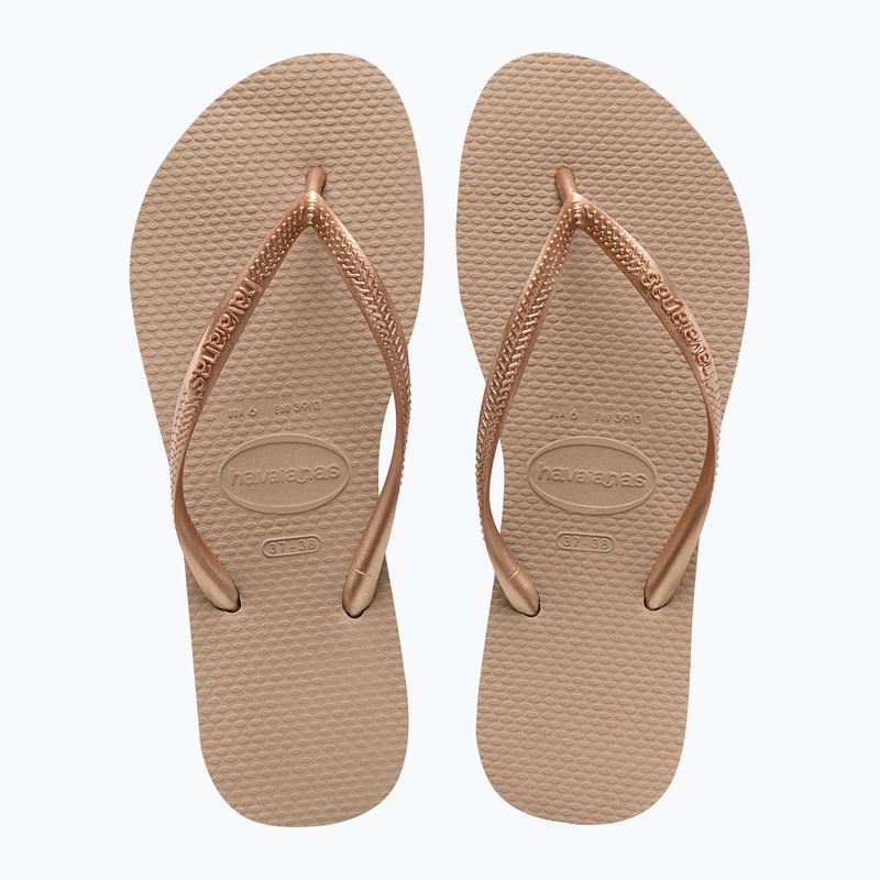 Infradito Havaianas Slim da donna oro rosa 3