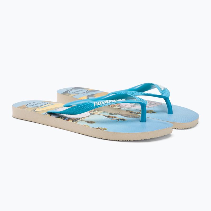 Infradito Havaianas Top Street da uomo bianco/blu 4