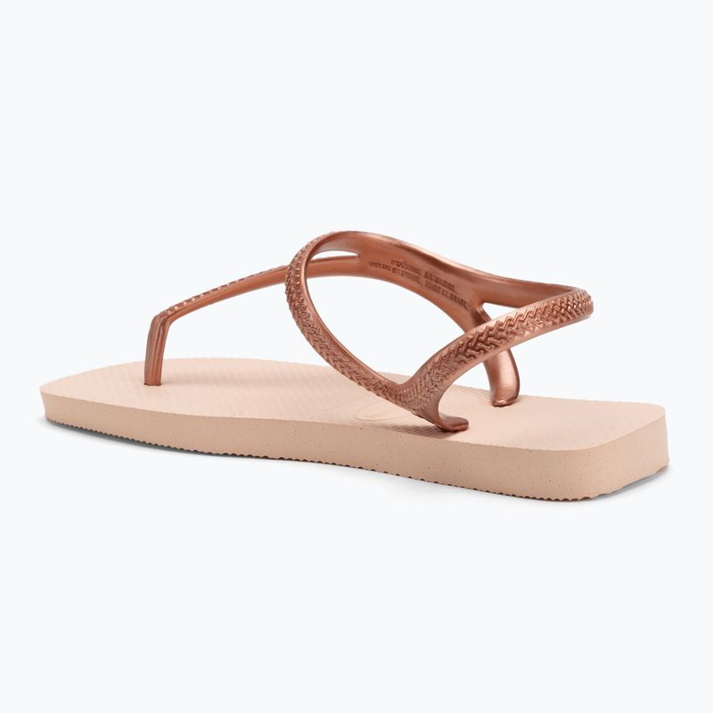 Sandali Havaianas Flash Urban da donna, rosa e oro, arrossiti. 3