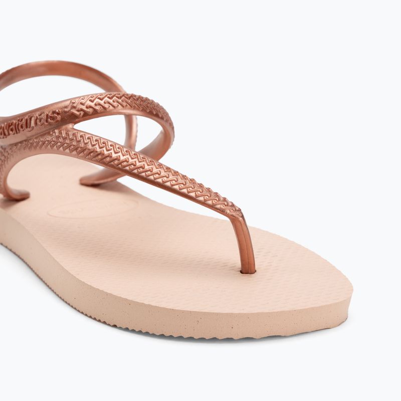 Sandali Havaianas Flash Urban da donna, rosa e oro, arrossiti. 7