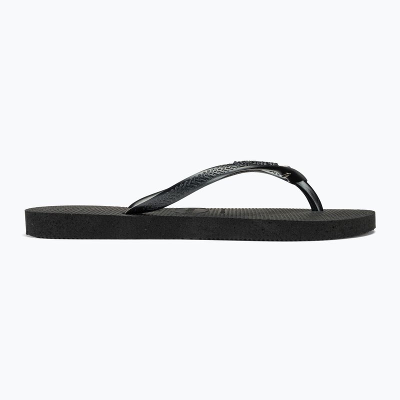 Infradito Havaianas Slim Crystal Sw II da donna, nero 2