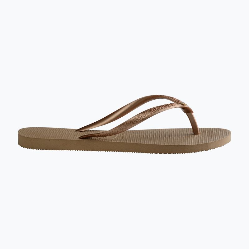 Infradito Havaianas Slim Crystal Sw II da donna, colore oro 10