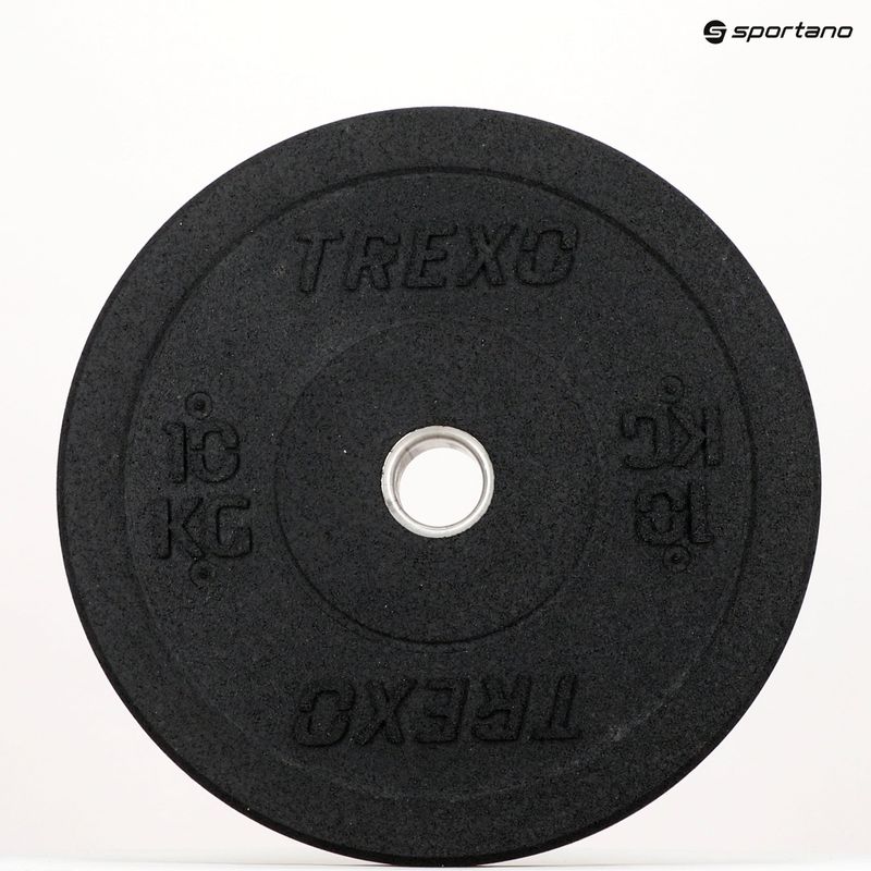 Peso olimpico TREXO TRX-BMP010 10 kg nero 12