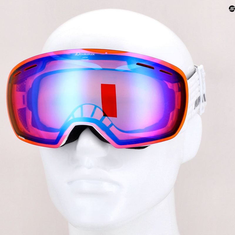 Alpina Granby Q-Lite bianco lucido/blu sph occhiali da sci 10