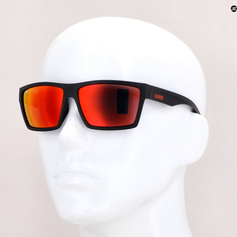 Occhiali da sole UVEX Lgl 29 nero opaco/rosso specchiato 7