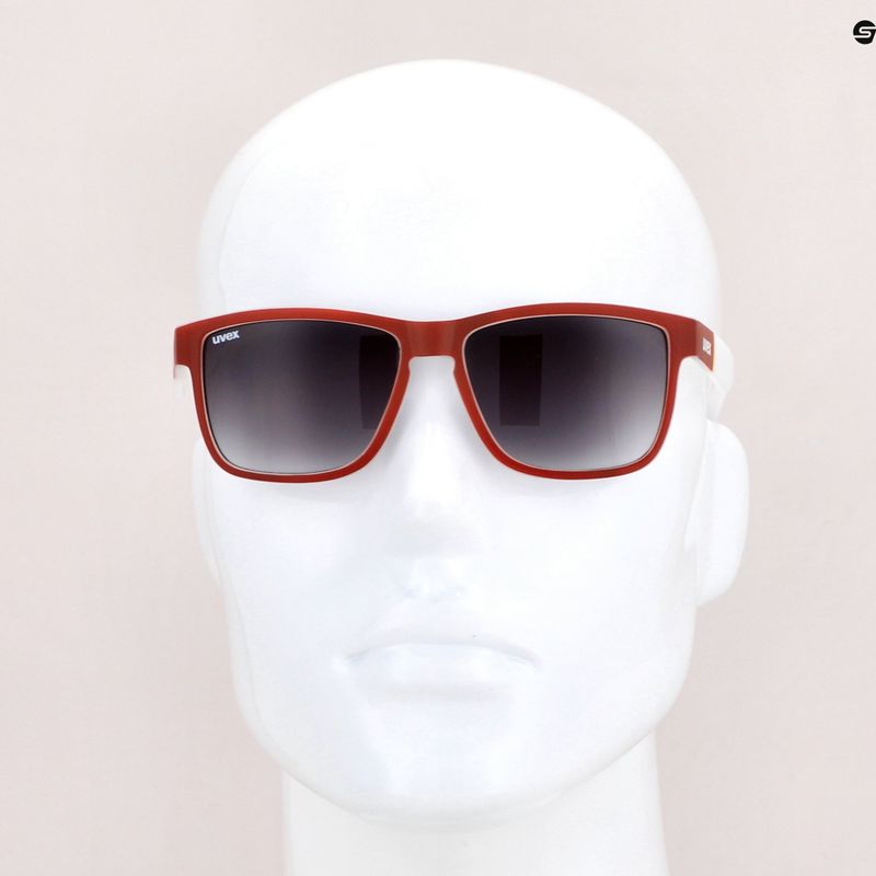 Occhiali da sole UVEX Lgl 39 red mat white/litemirror silver degrade 7