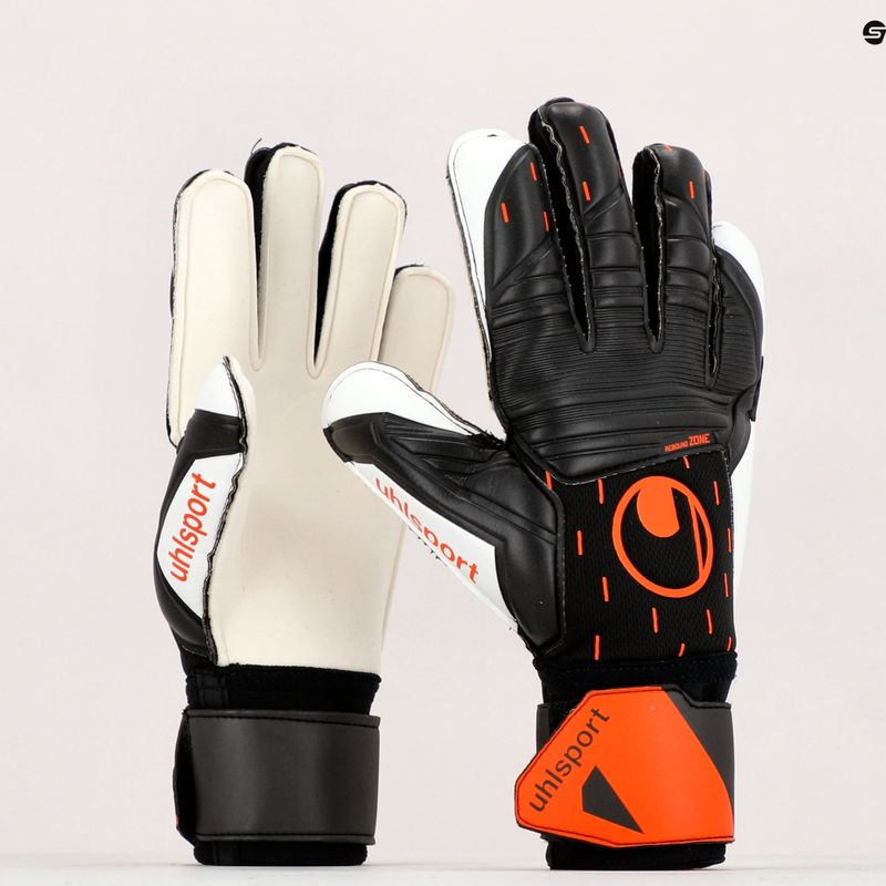 Guanti da portiere Uhlsport Speed Contact Soft Pro nero/bianco/neon orange 9