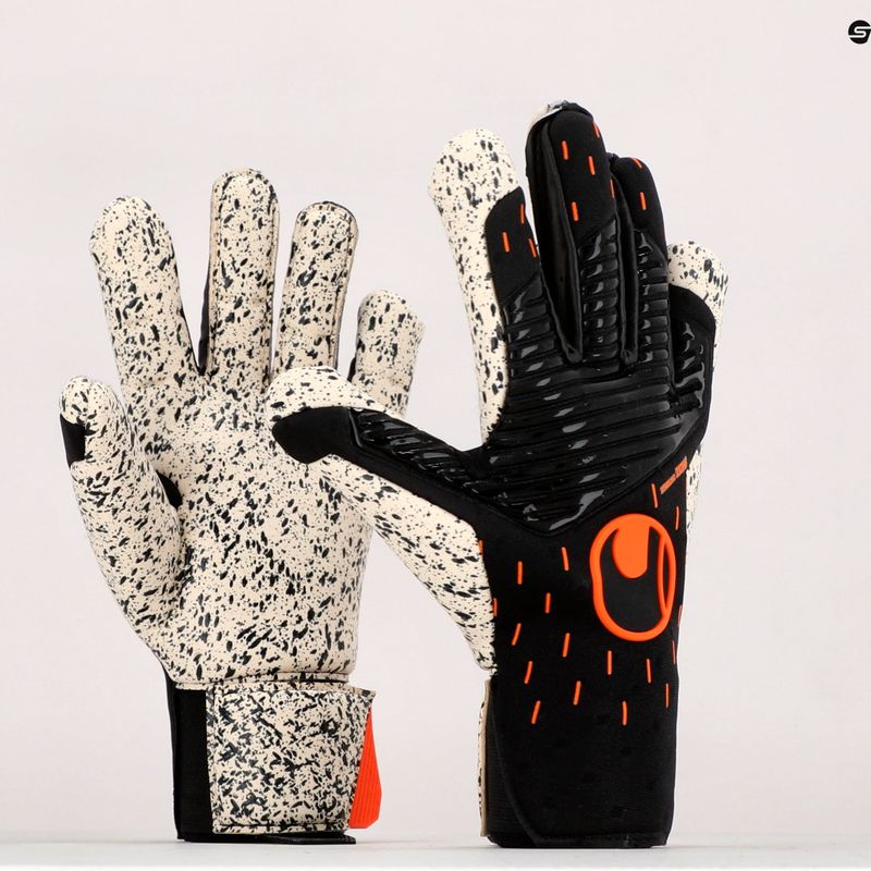 Guanti da portiere Uhlsport Speed Contact Supergrip+ nero/bianco/arancio neon 8