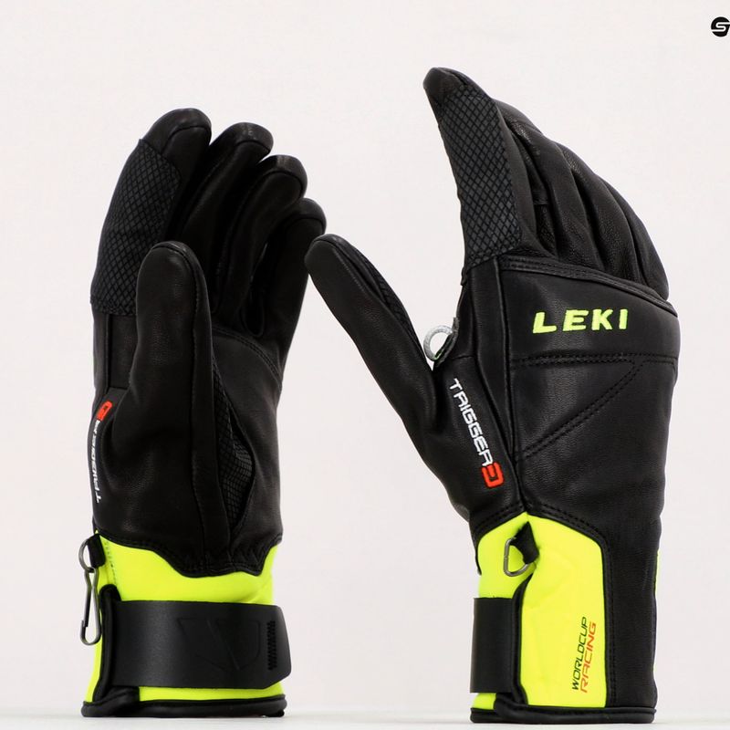 LEKI Worldcup Race Speed 3D guanto da sci da uomo nero-verde 650801301090 8