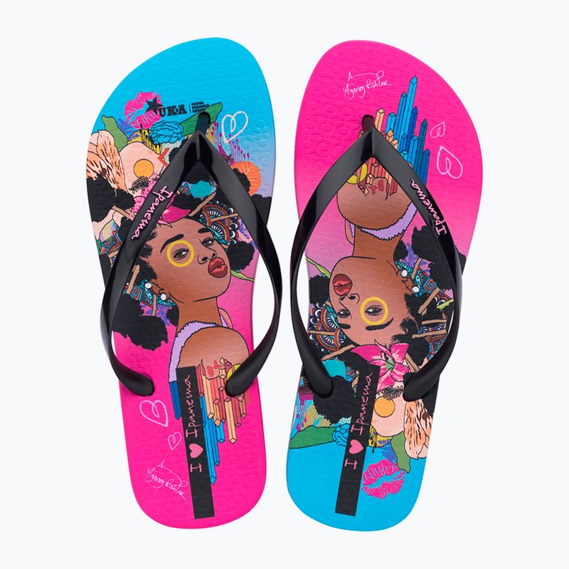 Infradito da donna Ipanema Graffiti V pink/black/blue 2