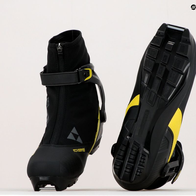 Scarponi da sci di fondo Fischer RC1 Combi nero/giallo 16