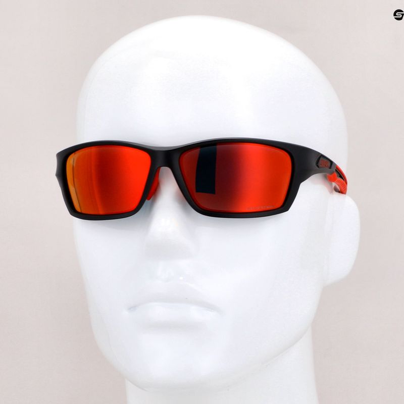 Occhiali da sole UVEX Sportstyle 232 P nero opaco rosso/polavision rosso specchio 11