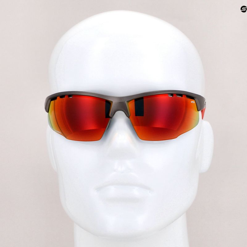 Occhiali da sole GOG Falcon Xtreme opaco gun/rosso/rosso policromatico 8