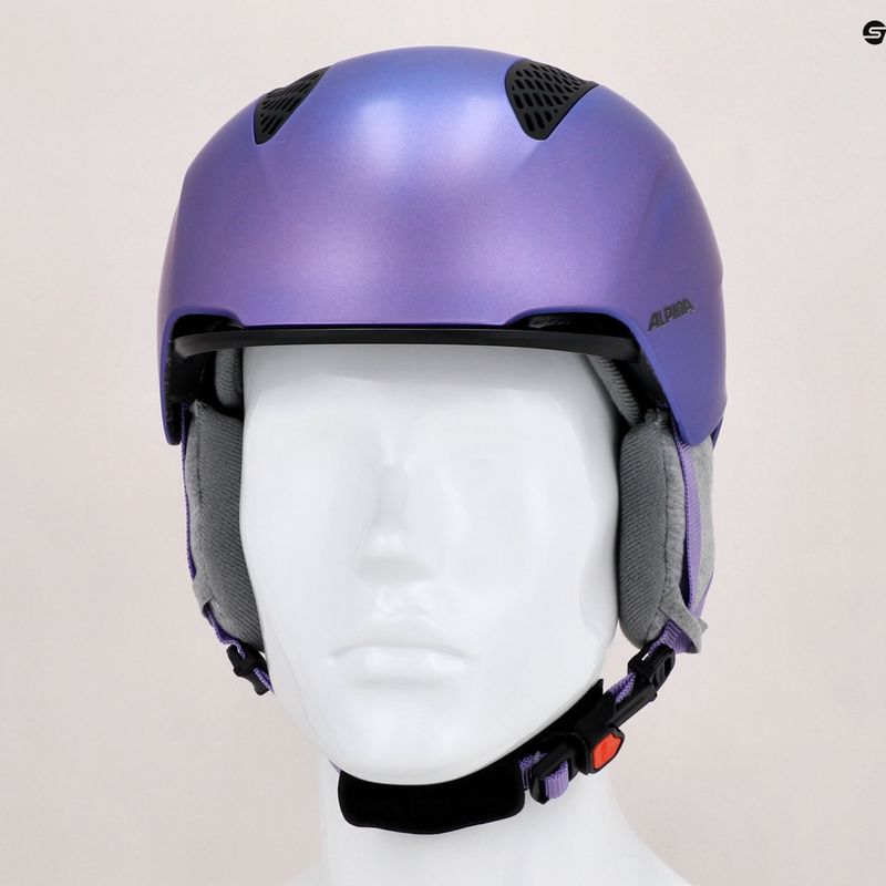 Casco da sci per bambini Alpina Grand Jr infradito viola 9