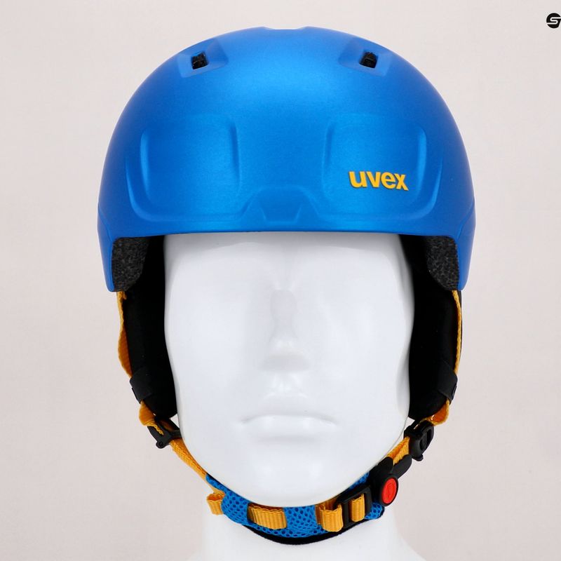 Casco da sci per bambini UVEX Heyya Pro blu/giallo mat 11