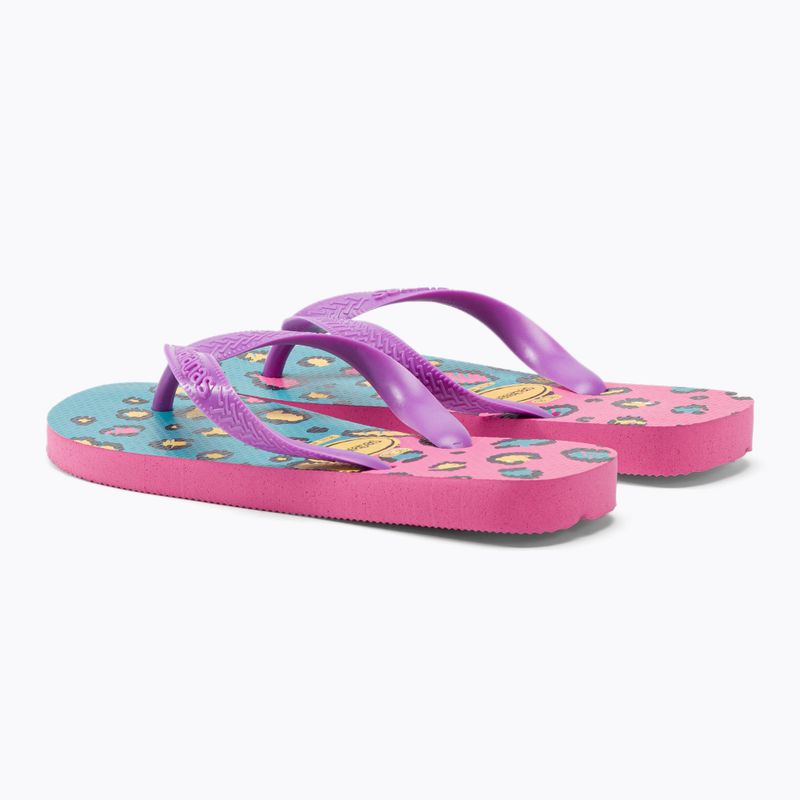 Infradito Havaianas Top Animals da donna in cristallo rosa 3