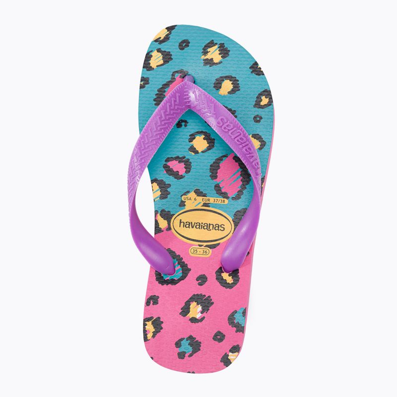 Infradito Havaianas Top Animals da donna in cristallo rosa 6