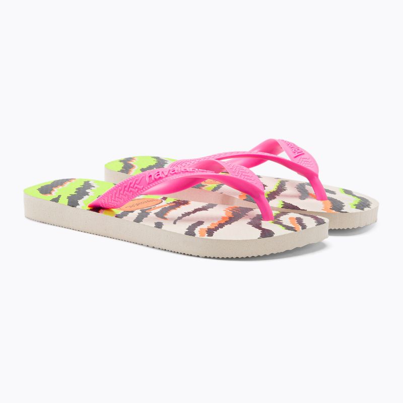 Infradito Havaianas Top Animals donna beige/rosa 5