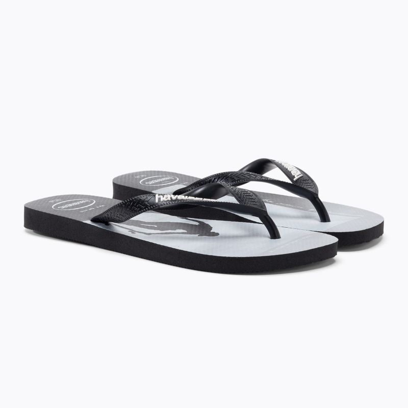 Infradito Havaianas Hype da uomo nero/nero/bianco/bianco 5