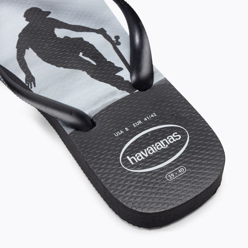 Infradito Havaianas Hype da uomo nero/nero/bianco/bianco 8