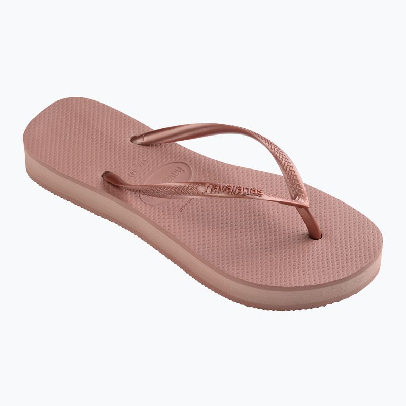 Infradito Havaianas Slim Platform da donna, rosa croco