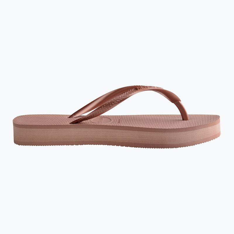 Infradito Havaianas Slim Platform da donna, rosa croco 2