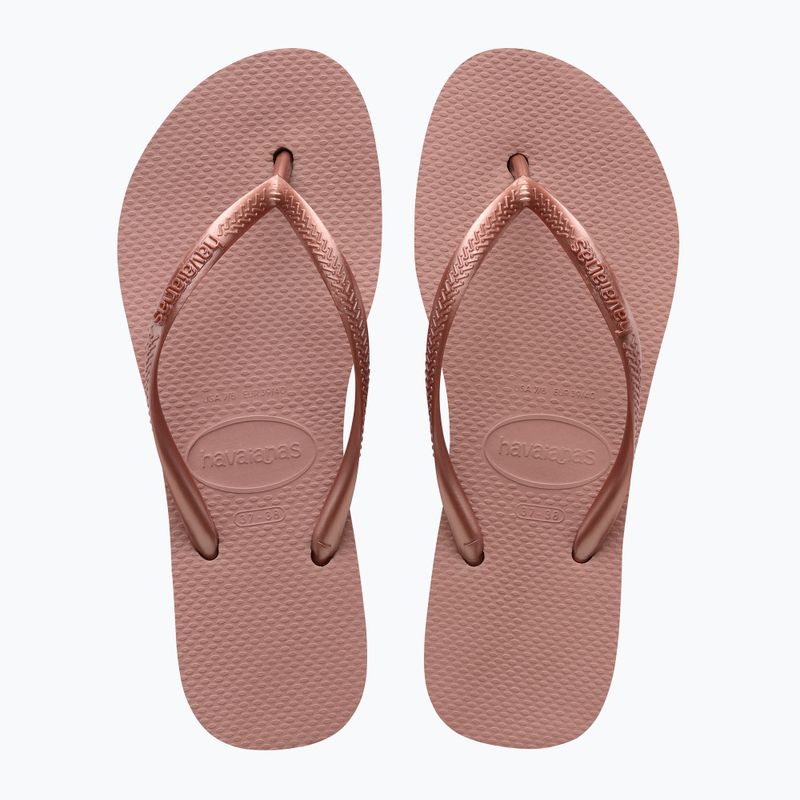 Infradito Havaianas Slim Platform da donna, rosa croco 3