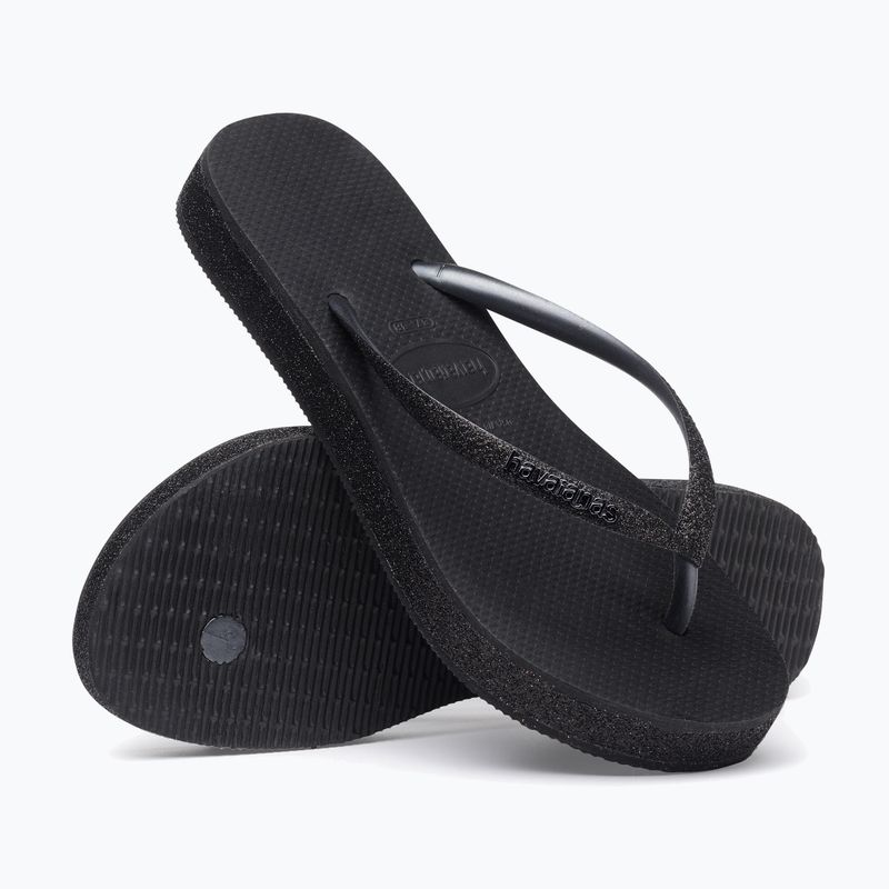 Infradito Havaianas Slim Flatform Sparkle nero da donna 12