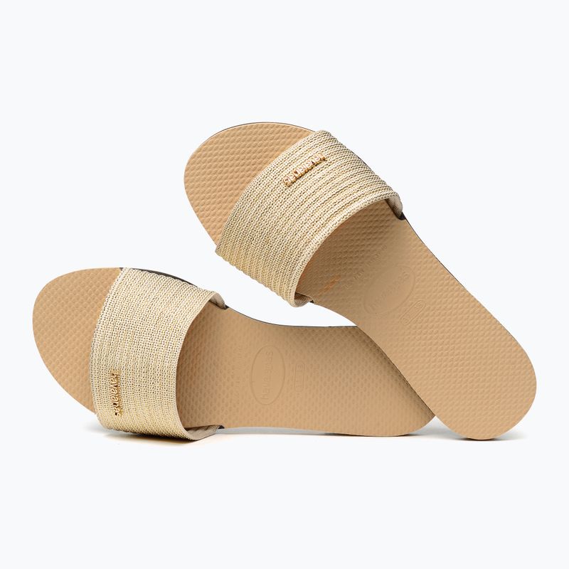 Ciabatte da donna Havaianas You Malta Metallic golden 11