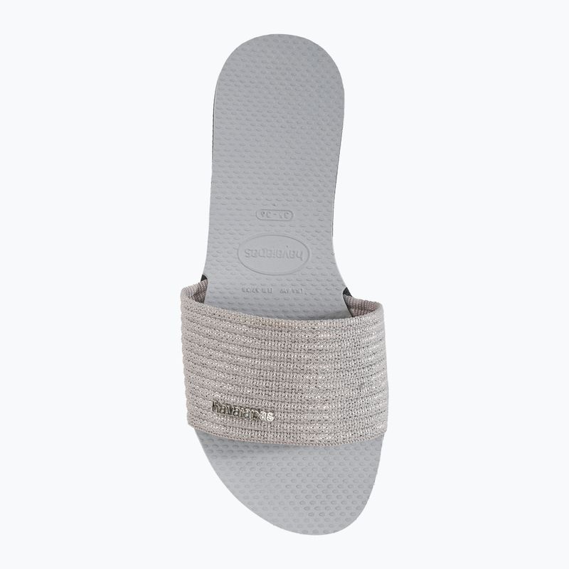 Ciabatte donna Havaianas You Malta Metallic grigio ghiaccio 5