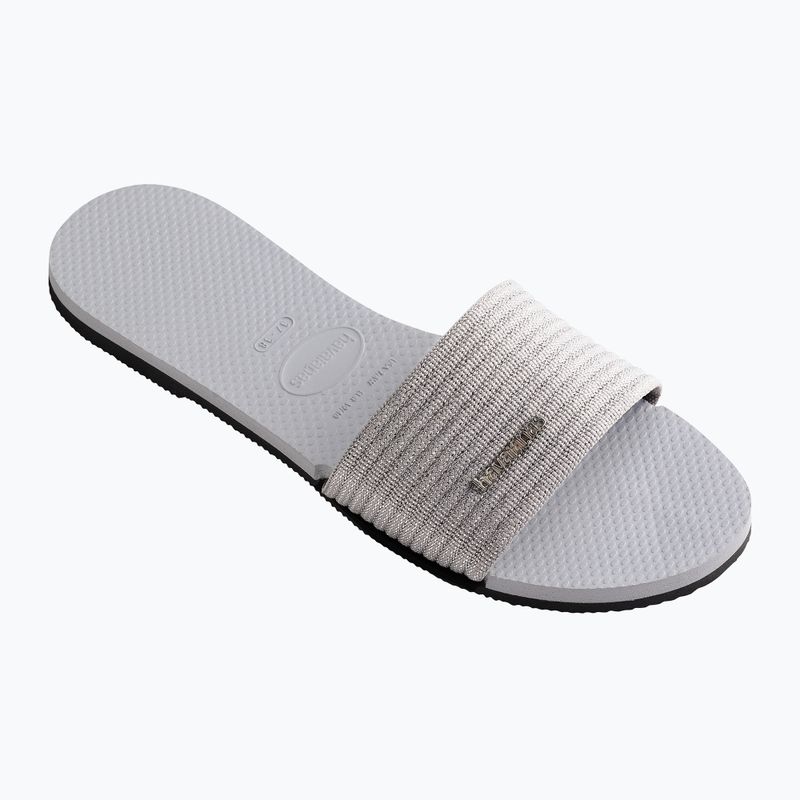 Ciabatte donna Havaianas You Malta Metallic grigio ghiaccio 8