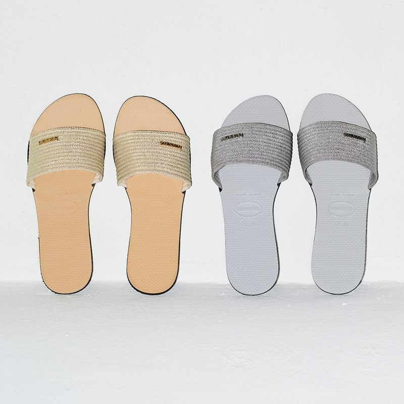 Ciabatte donna Havaianas You Malta Metallic grigio ghiaccio 17