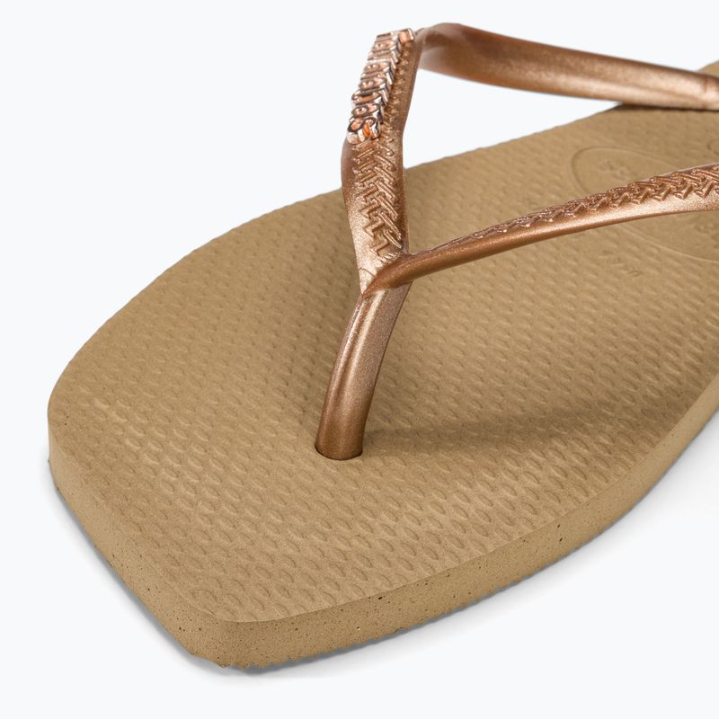 Infradito Havaianas Square Logo Metallic oro rosa / oro rosa da donna 7