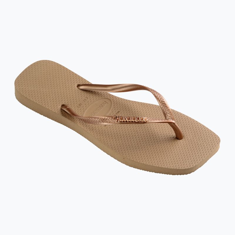 Infradito Havaianas Square Logo Metallic oro rosa / oro rosa da donna 9