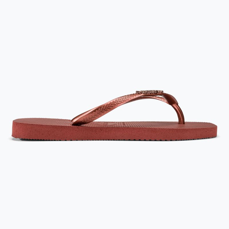 Infradito Havaianas Square Logo Metallic mogano da donna 2