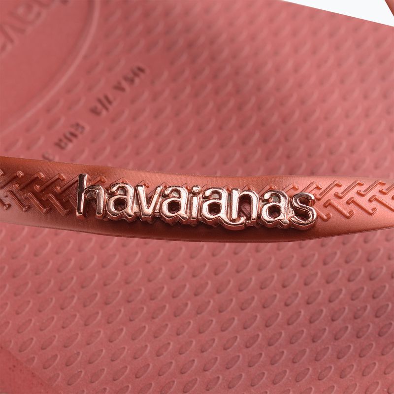 Infradito Havaianas Square Logo Metallic mogano da donna 12