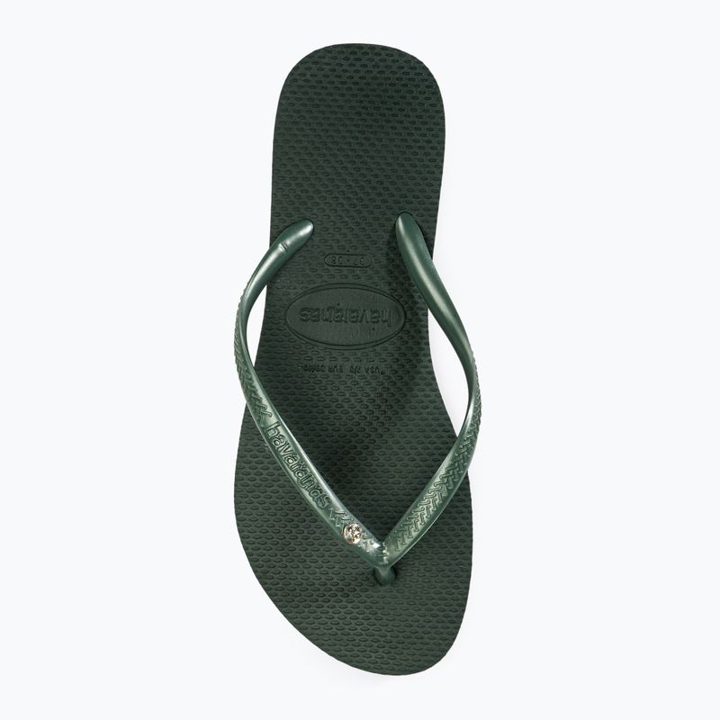 Infradito Havaianas Slim Crystal Sw II da donna verde oliva 6