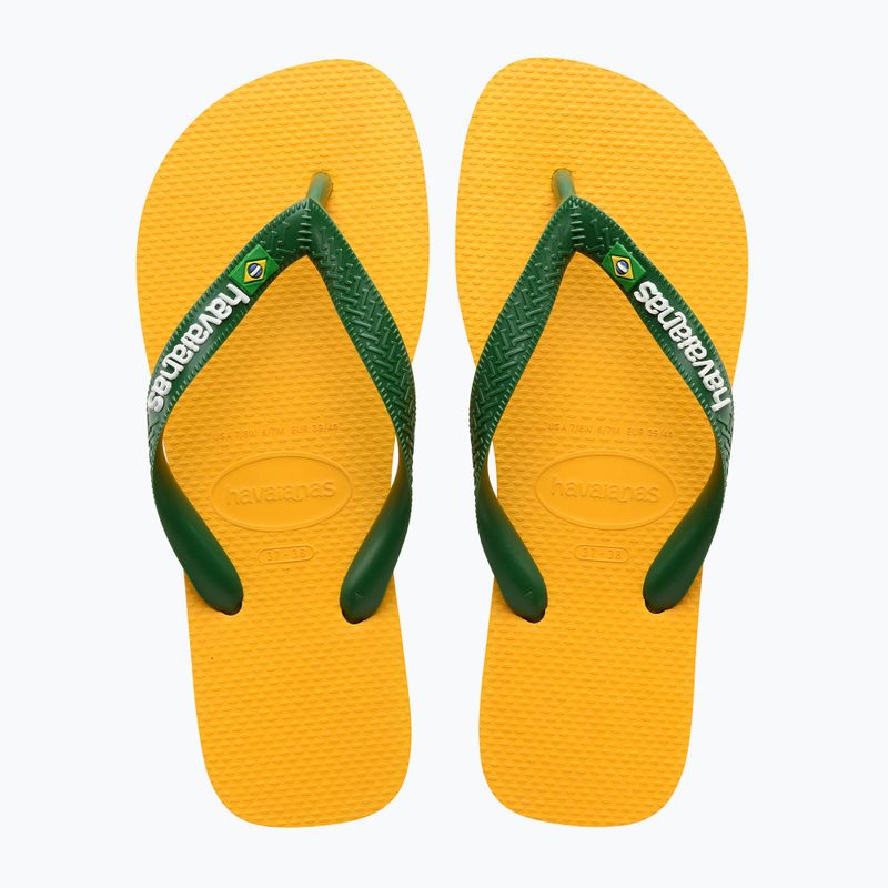 Havaianas Brasil Logo infradito giallo pop 10