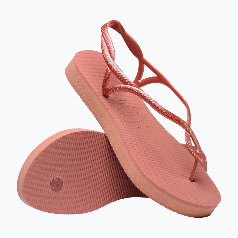 Sandali Havaianas Luna Flatform crocus rose da donna 12