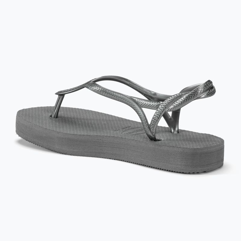 Sandali Havaianas Luna Flatform grigio acciaio da donna 3